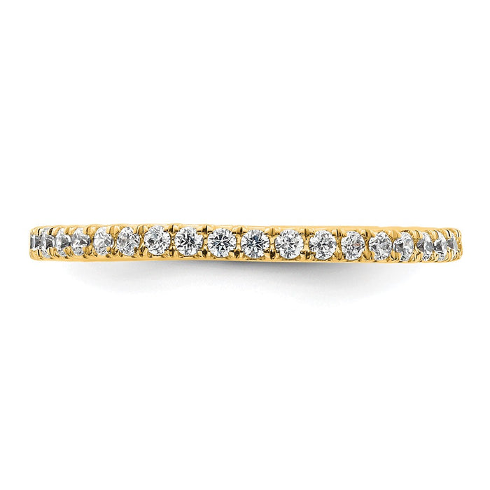 Designer 14K Gold 1/2 Carat Diamond Eternity Band - Size 8, Stylish Value!-3