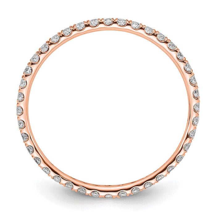 Buy Stylish 14K Rose Gold 1/2 Carat Diamond Eternity Band - Size 9-2