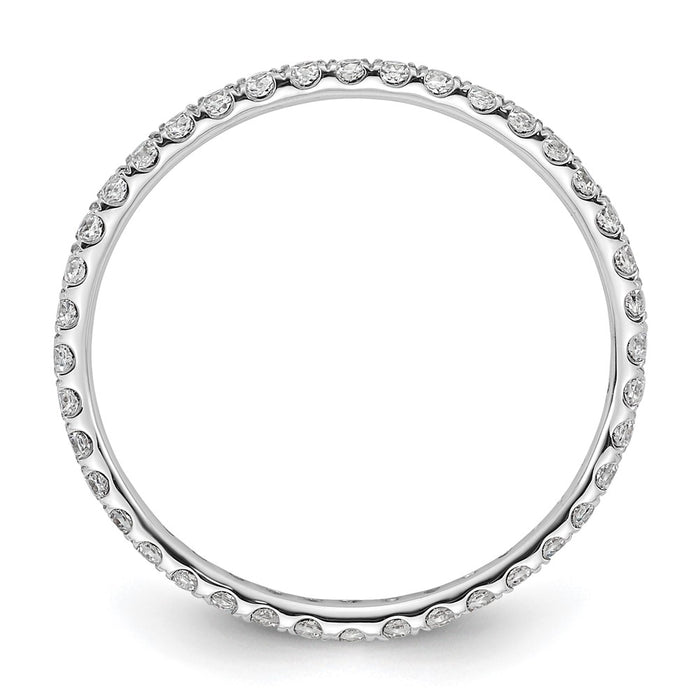 Exclusive 14K White Gold 1/2 Carat Diamond Eternity Band - Stylish Size 9-2
