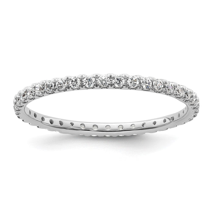 Exclusive 14K White Gold 1/2 Carat Diamond Eternity Band - Stylish Size 9-1