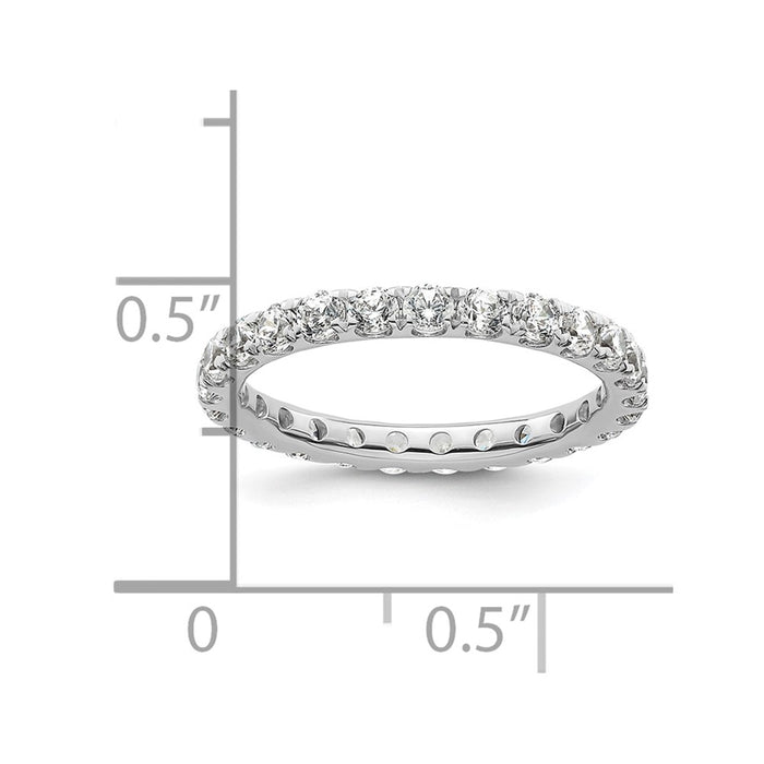 Shop Stylish 14K White Gold 1 Carat Diamond Eternity Band - Size 4.5-4