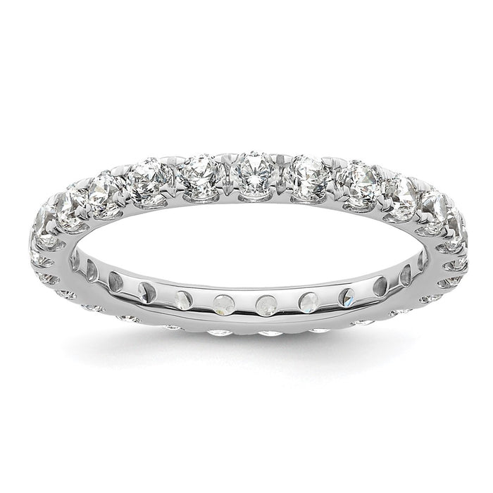 Shop Stylish 14K White Gold 1 Carat Diamond Eternity Band - Size 4.5-1