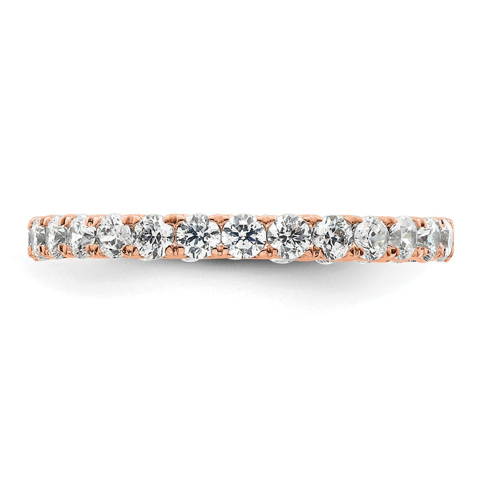 High-quality 14K Rose Gold 1 Carat Diamond Eternity Band - Stylish Size 5.5-3