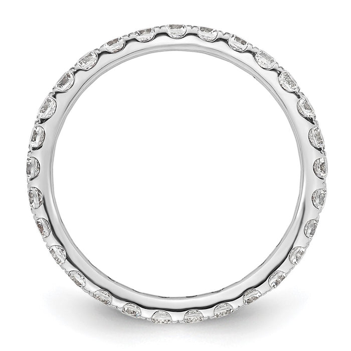 Exclusive 1-Carat Diamond Eternity Band in 14K White Gold - Size 6, Stylish Value-2