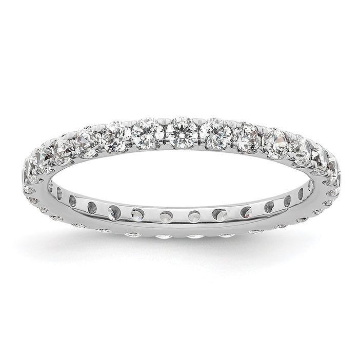 Shop Exclusive 14K White Gold 1 Carat Diamond Eternity Band - Size 6.5, Stylish!-1