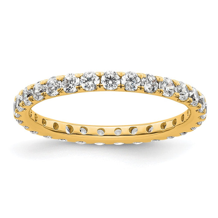 Exclusive 14K Gold 1 Carat Diamond Eternity Band - Stylish Size 6.5 Offer-1