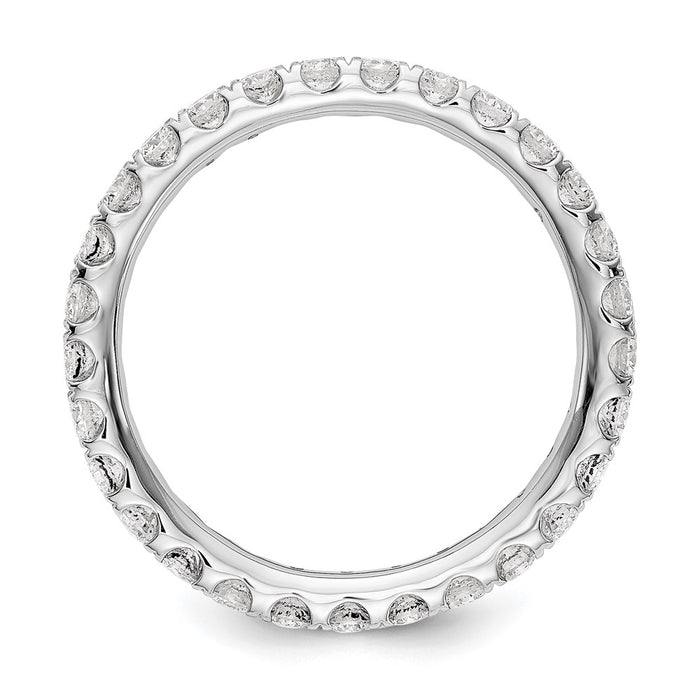 Shop 14K White Gold 1 Carat Lab-Grown Diamond Eternity Band - Stylish & Affordable-2