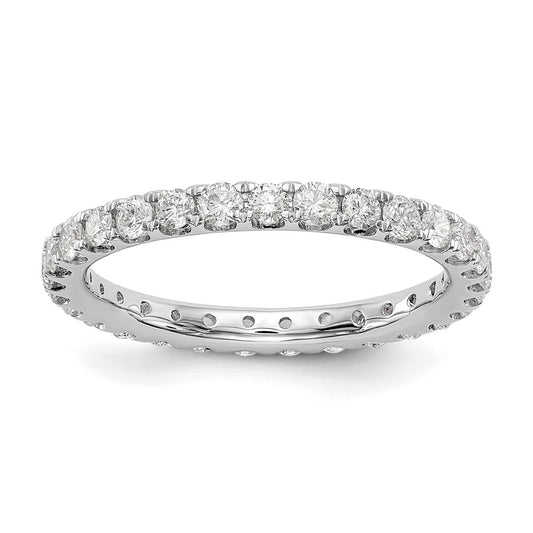 Buy Exclusive 14K White Gold Eternity Ring with 1 Carat Lab-Grown Diamond, Size 5.5, Luxury Clarity