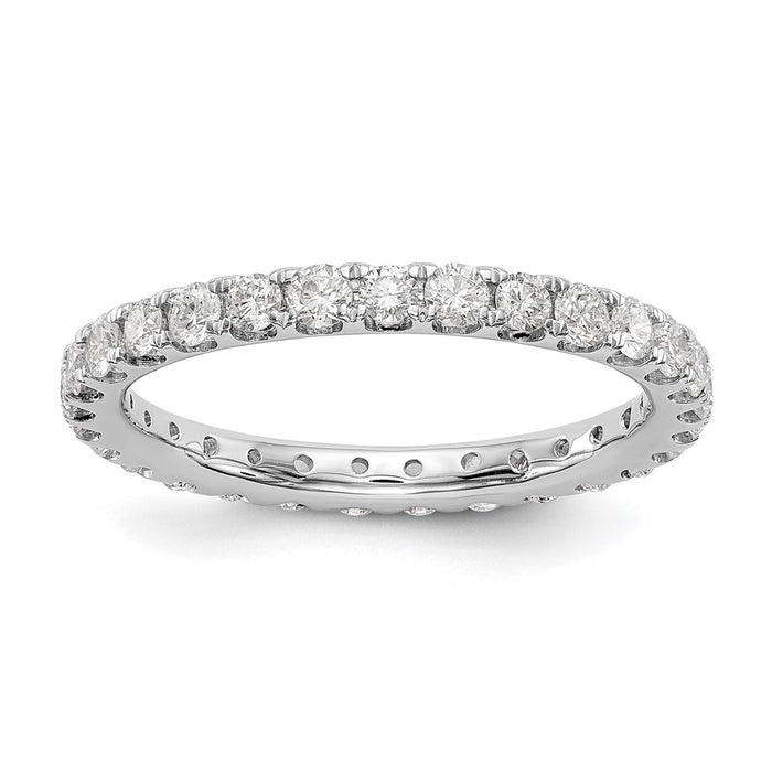 Shop Exclusive 14K White Gold Eternity Ring with 1 Carat Lab-Grown Diamond-1