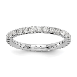 Buy Exclusive 14K White Gold Eternity Ring with 1 Carat Lab-Grown Diamond, Size 7