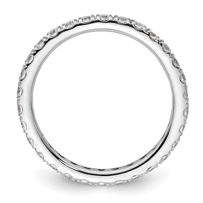 Exclusive 1 Carat Diamond Eternity Band in 14K White Gold - Stylish Size 8.5-2