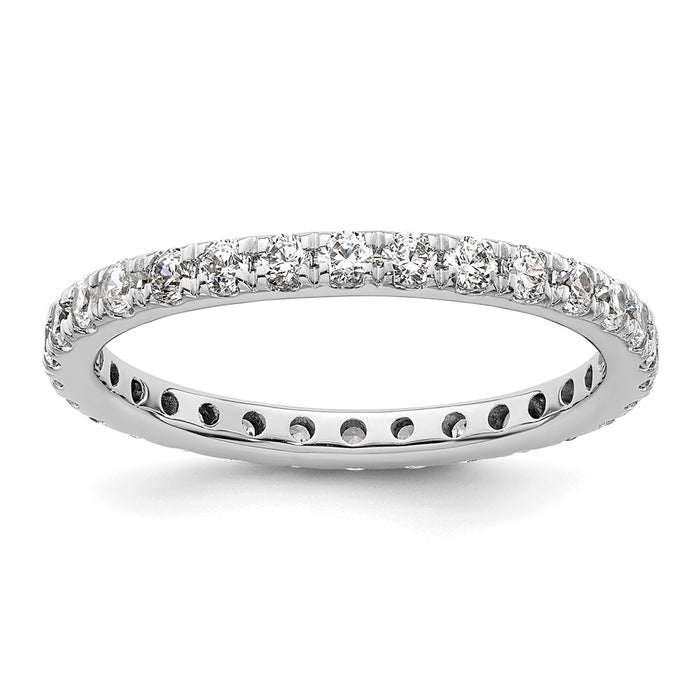 Exclusive 1 Carat Diamond Eternity Band in 14K White Gold - Stylish Size 8.5-1