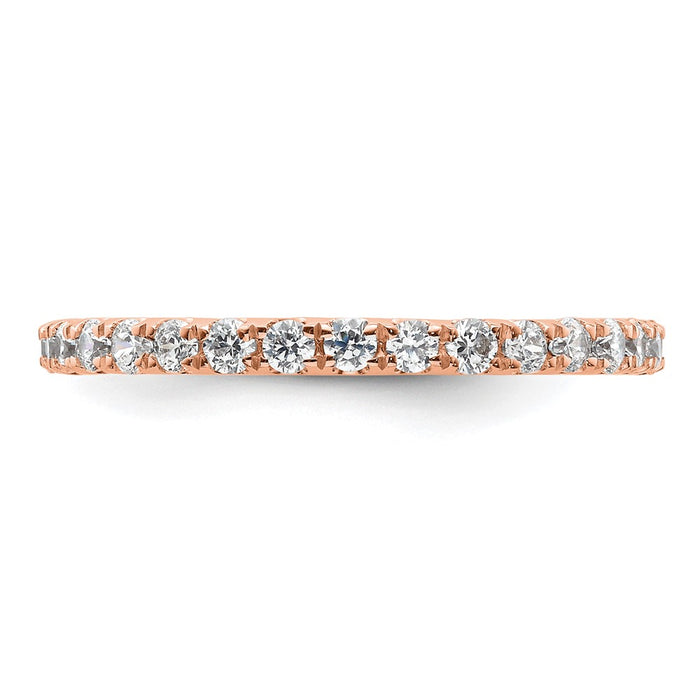 Buy Stylish 14K Rose Gold 1 Carat Diamond Eternity Band - Size 9, Affordable!-3
