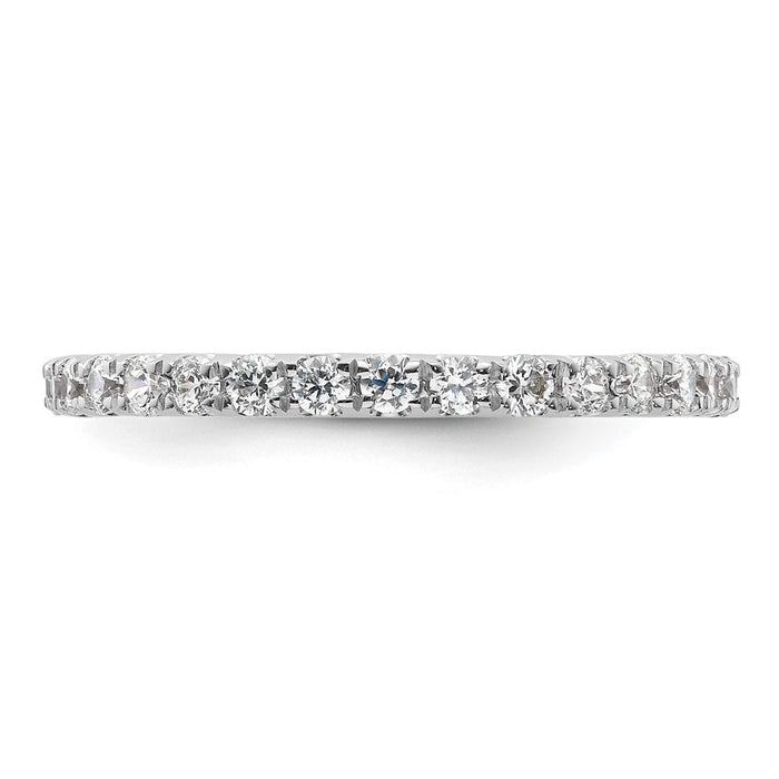 Shop Stylish 14K White Gold 1 Carat Diamond Eternity Band - Size 9 Clearance-3