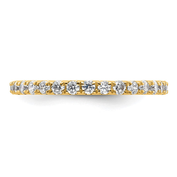 Exclusive 14K Gold 1 Carat Diamond Eternity Band - Stylish Size 9 U-Shared Prong-3