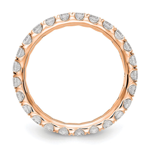 Shop Exclusive 14K Rose Gold 1.5 Carat Eternity Ring - Stylish Lab-Grown Diamond