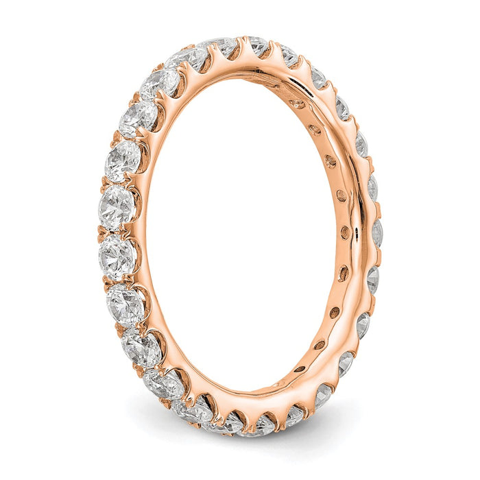 Shop 14K Rose Gold 1.5 Carat Lab-Grown Diamond Eternity Ring - Stylish Value!-7