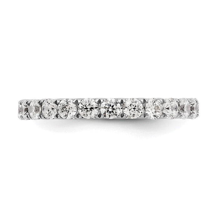Shop Exclusive 14K White Gold Eternity Ring - 1.5 Carat Lab-Grown Diamond, Size 5-3