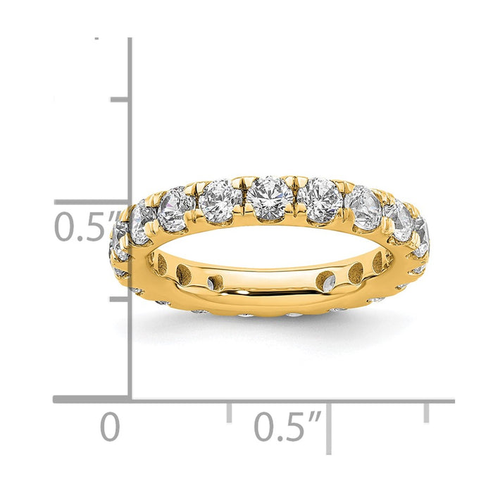 Buy Stylish 14K Polished 2-Carat Diamond Eternity Band - Size 4.5, Luxury!-4