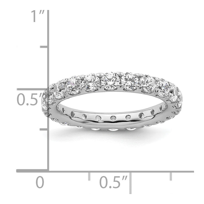 Shop Stylish 14K White Gold 2-Carat Diamond Eternity Band - Size 6.5-4