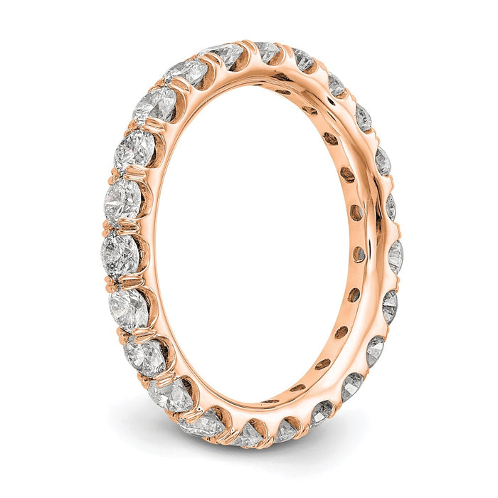 Exclusive 14K Rose Gold 2-Carat Lab-Grown Diamond Eternity Ring - Affordable Luxury, Size 6.5-7