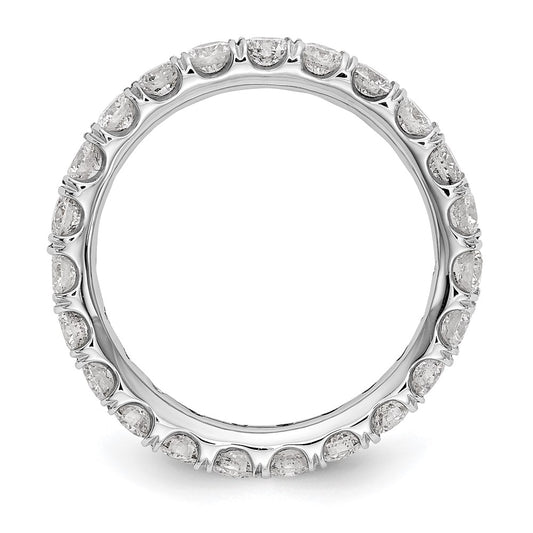 High-Quality 14K White Gold 2-Carat Lab-Grown Diamond Eternity Ring - Stylish Value, Size 5