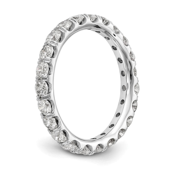 Shop Stylish 14K White Gold 2-Carat Lab-Grown Diamond Eternity Band, Size 7.5-6