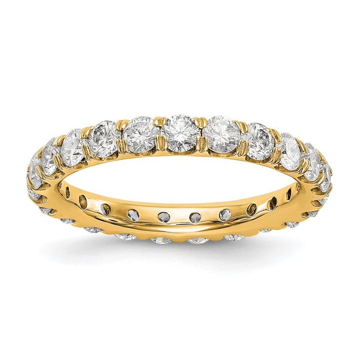Shop Stylish 14K Gold Eternity Ring with 2-Carat Lab-Grown Diamond - Size 6-1
