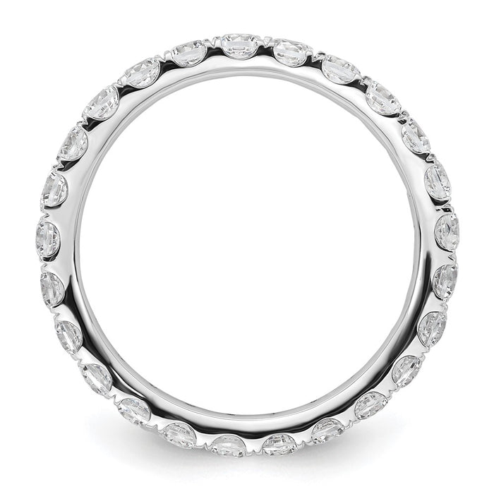 Exclusive 14K White Gold 2-Carat Diamond Eternity Band - Stylish Size 9-2