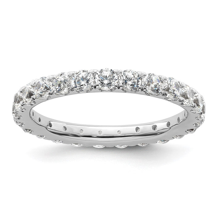 Exclusive 14K White Gold 2-Carat Diamond Eternity Band - Stylish Size 9-1