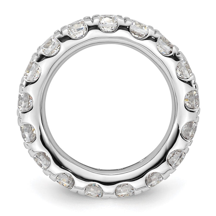 Exclusive 14K White Gold 3-Carat Diamond Eternity Band - Stylish Size 4.5-2