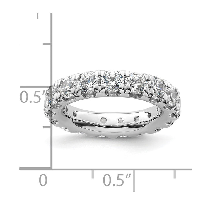 Exclusive 14K White Gold 3-Carat Diamond Eternity Band - Stylish Size 4.5-4