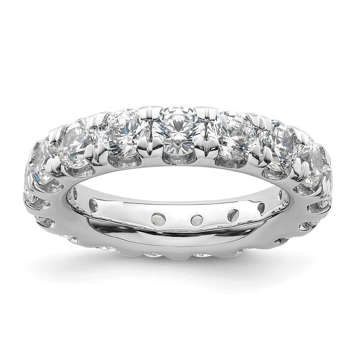 Exclusive 14K White Gold 3-Carat Diamond Eternity Band - Stylish Size 4.5-1