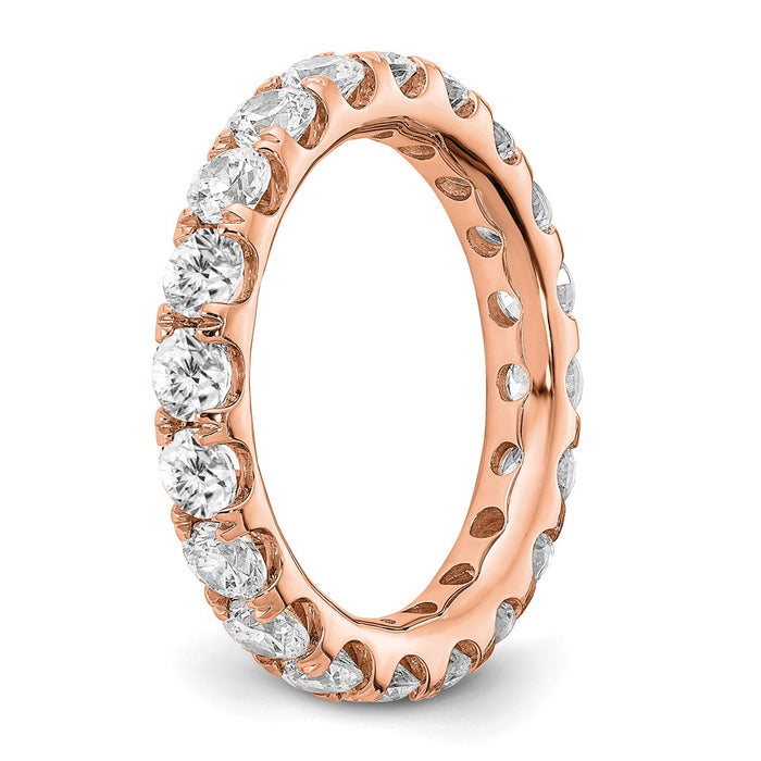 Buy Stylish 14K Rose Gold 3-Carat Lab-Grown Diamond Eternity Band, Size 9-5