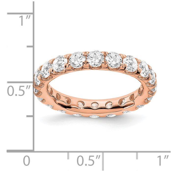 Exclusive 14K Rose Gold 3-Carat Lab-Grown Diamond Eternity Band - Stylish Value-3