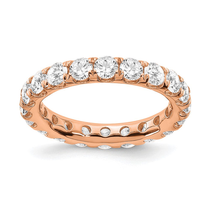 Shop Stylish 14K Rose Gold Eternity Ring with 3-Carat Lab-Grown Diamonds-1
