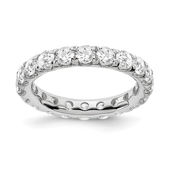 High-Quality 14K White Gold 3-Carat Lab-Grown Diamond Eternity Ring - Stylish Value, Size 9-1