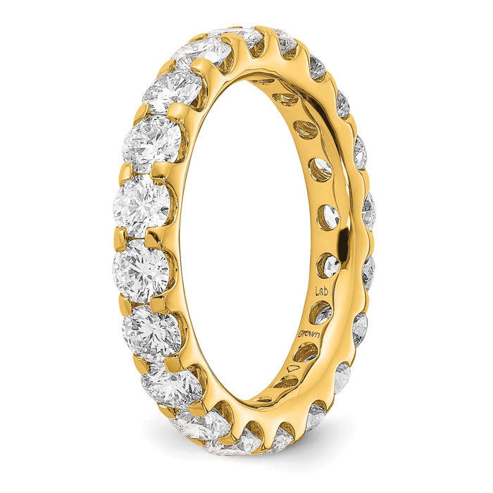 Shop Stylish 14K Gold Eternity Ring with 3-Carat Lab-Grown Diamonds, Size 7-4