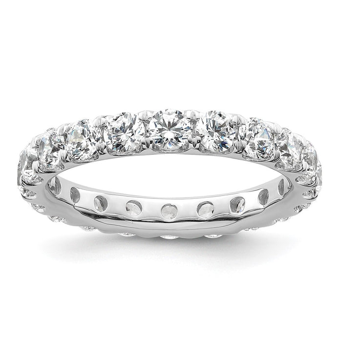 Exclusive 14K White Gold 3-Carat Diamond Eternity Band - Stylish Size 8.5-1