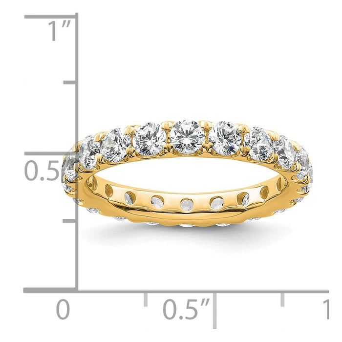 Exclusive 14K Polished 3-Carat Diamond Eternity Band - Stylish Size 8.5 Value-4