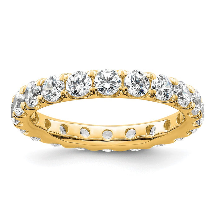 Exclusive 14K Polished 3-Carat Diamond Eternity Band - Stylish Size 8.5 Value-1