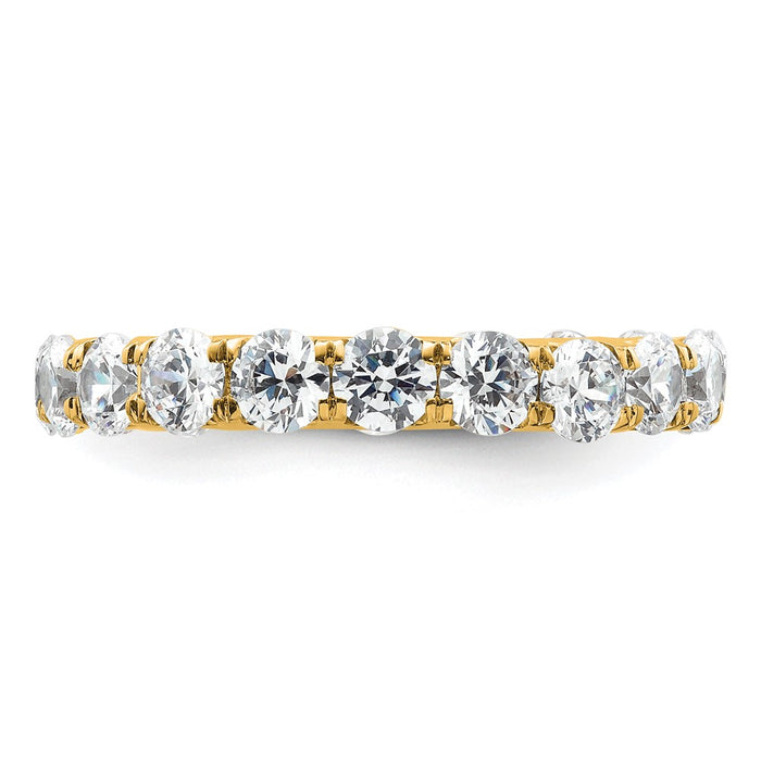 High-Quality 14K Gold 3-Carat Diamond Eternity Band - Stylish Size 9 Clearance-3