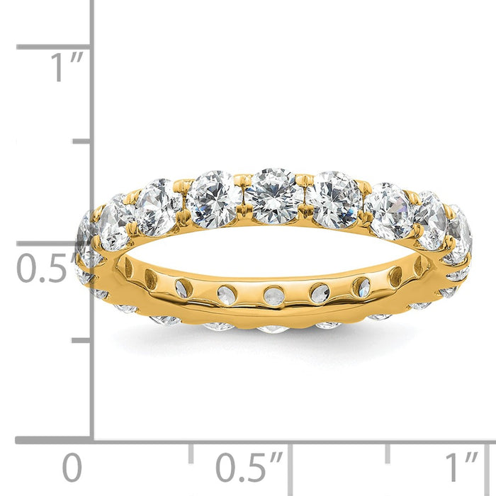 High-Quality 14K Gold 3-Carat Diamond Eternity Band - Stylish Size 9 Clearance-4