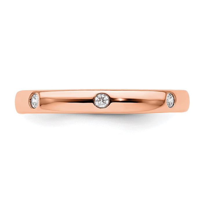 Buy Exclusive 14K Rose Gold Diamond Eternity Band, 1/10 Carat TW, Size 4-3