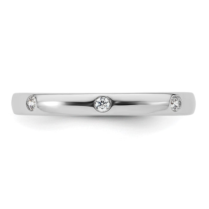 Shop Stylish 14K White Gold Eternity Band with 1/10 Carat Diamond - Size 6-3