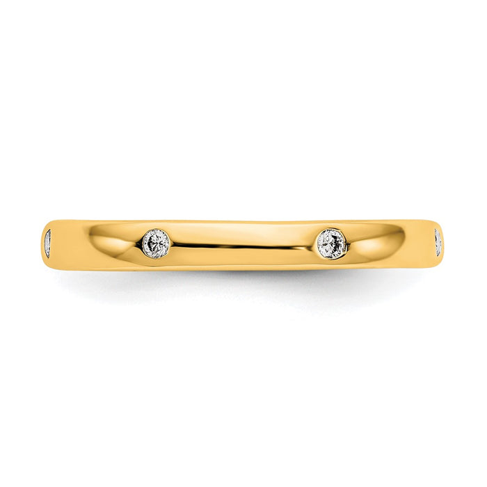 Shop Stylish 14K Gold Eternity Band with 1/10 Carat Diamonds, Size 7.5-3