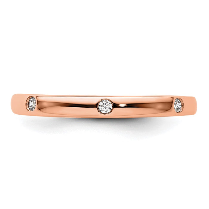 Buy Stylish 14K Rose Gold Eternity Band - Size 8.5 with 1/10 Carat Diamonds-3