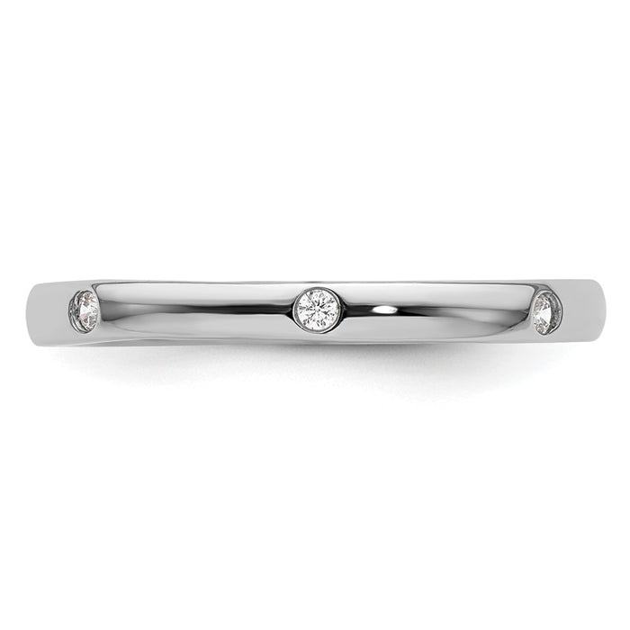 Shop Stylish 14K White Gold Eternity Band with 1/10 Ct Diamond, Size 9-3