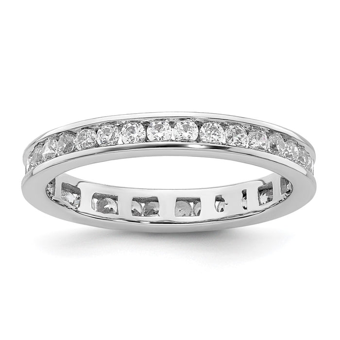 Buy Stylish 14K White Gold 1/2 Carat Diamond Eternity Band - Size 4.5-1