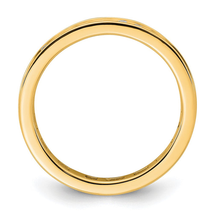 Shop Stylish 14K Gold 1/2 Carat Diamond Eternity Band - Size 4, Affordable Luxury-2